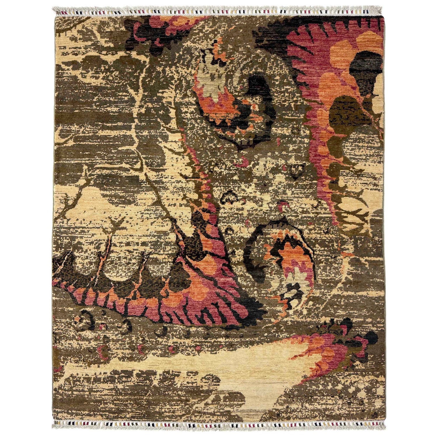 Authentic Hand Knotted Afghan Gabbah Rug 4.5x7 ft. – ALLRUGO