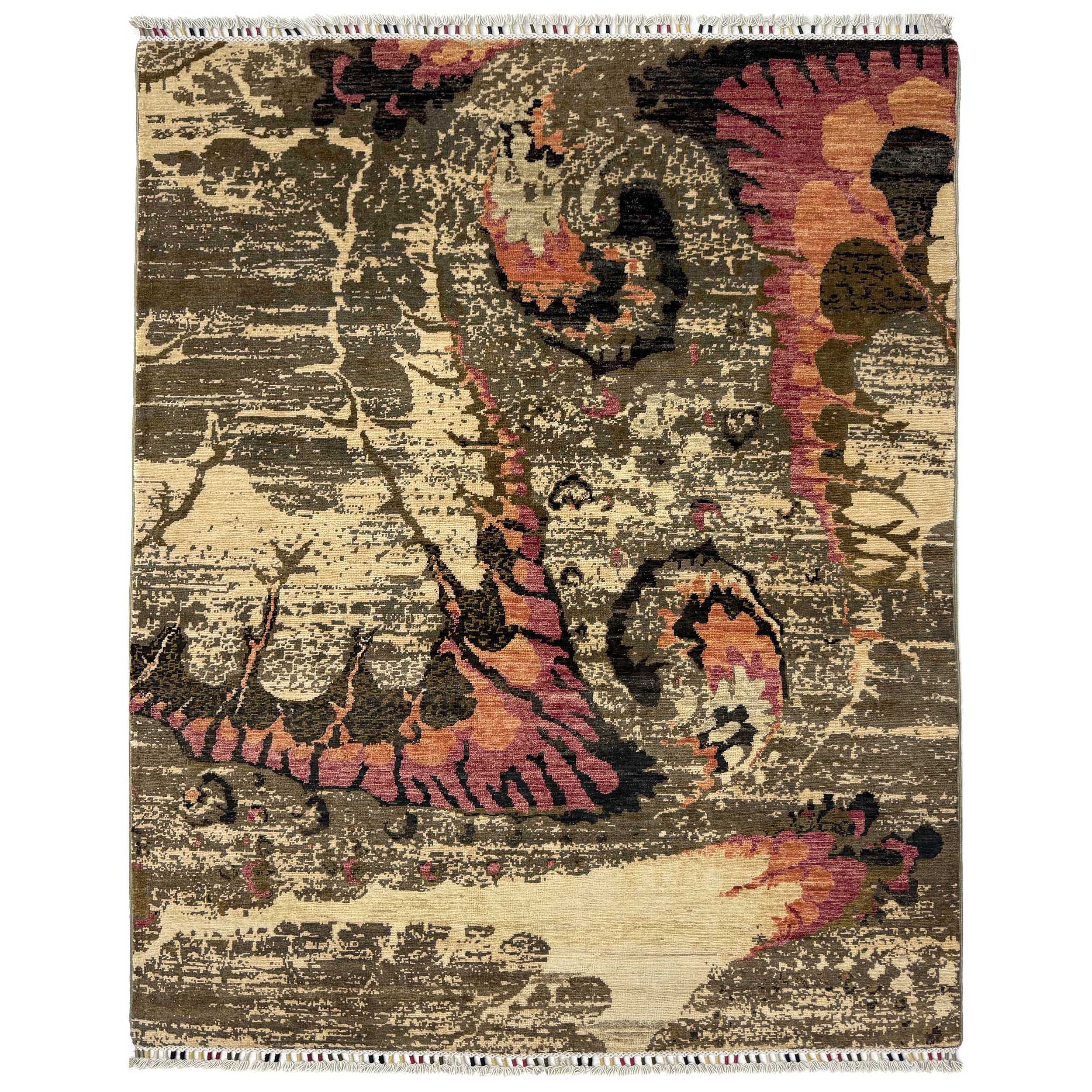 Authentic Hand Knotted Afghan Gabbah Rug 4.5x7 ft. – ALLRUGO