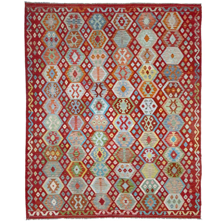Hand Woven Wool Kelim 8' 2" x 11' 3" ft / 250 x 344 cm - No. R38797