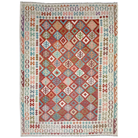 Hand Made Afghan Kilim 8' 2" x 11' 5" ft / 250 x 348 cm - No. R38798