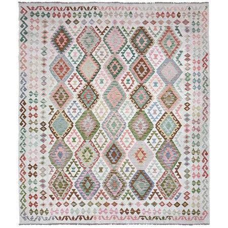 Hand Knotted Flatweave Kilim 8' 5" x 11' 2" ft / 257 x 340 cm - No. R38802