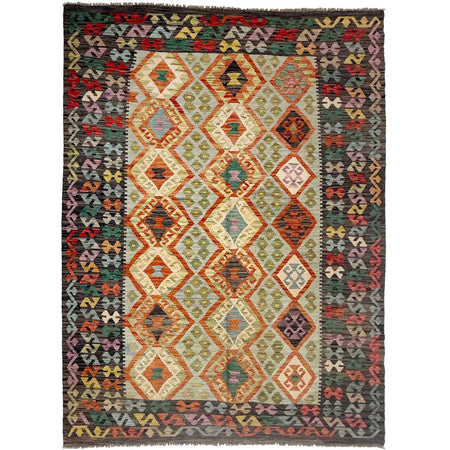 Handmade Vegetable Kilim 5' 7" x 8' 0" ft / 170 x 243 cm - No. R38809