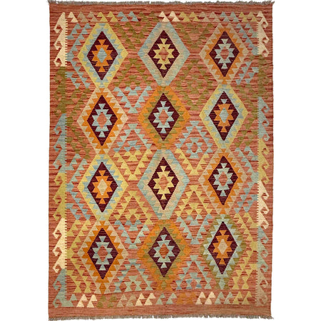 Handmade Vegetable Kelim 4' 7" x 6' 6" ft / 140 x 198 cm - No. R38811