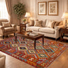 Handmade Turkish Design Wool Kilim 5' 3" x 6' 8" ft / 159 x 202 cm - No. R38814