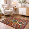 Hand Woven Wool Kelim 2' 10" x 4' 11" ft / 86 x 150 cm - No. R38819