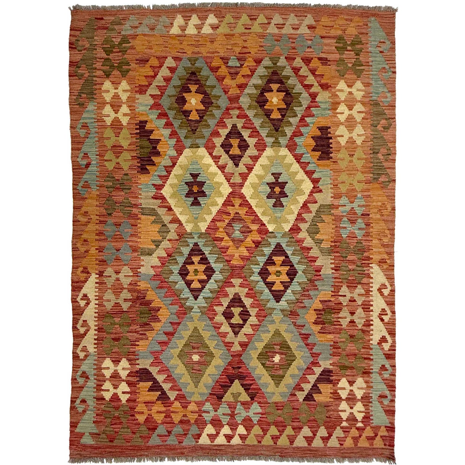 Small Size Chobi Kilim 4' 5" x 6' 4" ft / 135 x 194 cm - No. R38822