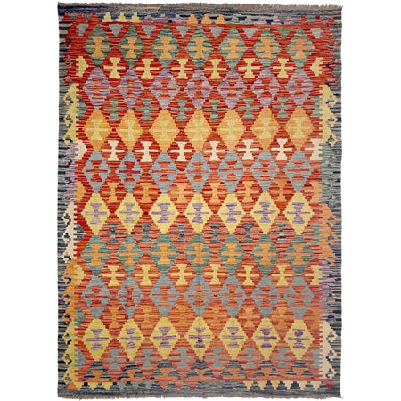 Handmade Vegetable Kelim 6' 0" x 8' 1" ft / 182 x 247 cm - No. R38940