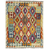 Handmade Turkish Design Wool Kilim 5' 0" x 6' 4" ft / 152 x 194 cm - No. R38941