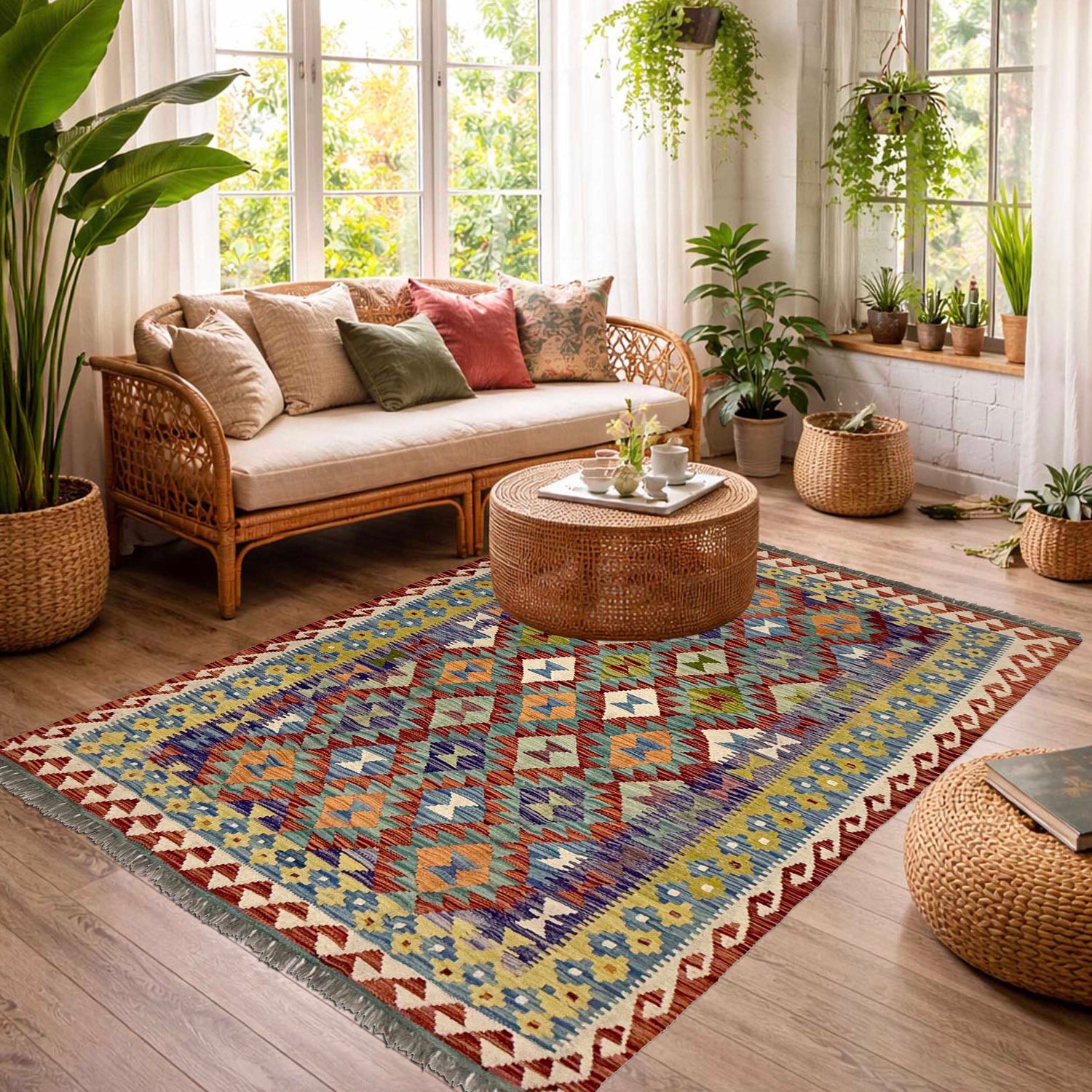 Medium Size Chobi Kilim 4' 9" x 6' 8" ft / 146 x 204 cm - No. R38942