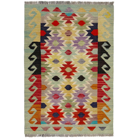 Hand Made Afghan Kilim 2' 6" x 4' 0" ft / 77 x 122 cm - No. R38953