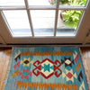 Hand Knotted Afghan Style Kilim 2' 0" x 2' 11" ft / 62 x 90 cm - No. R38958