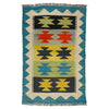 Hand Woven Wool Kelim 2' 0" x 3' 0" ft / 62 x 91 cm - No. R38959