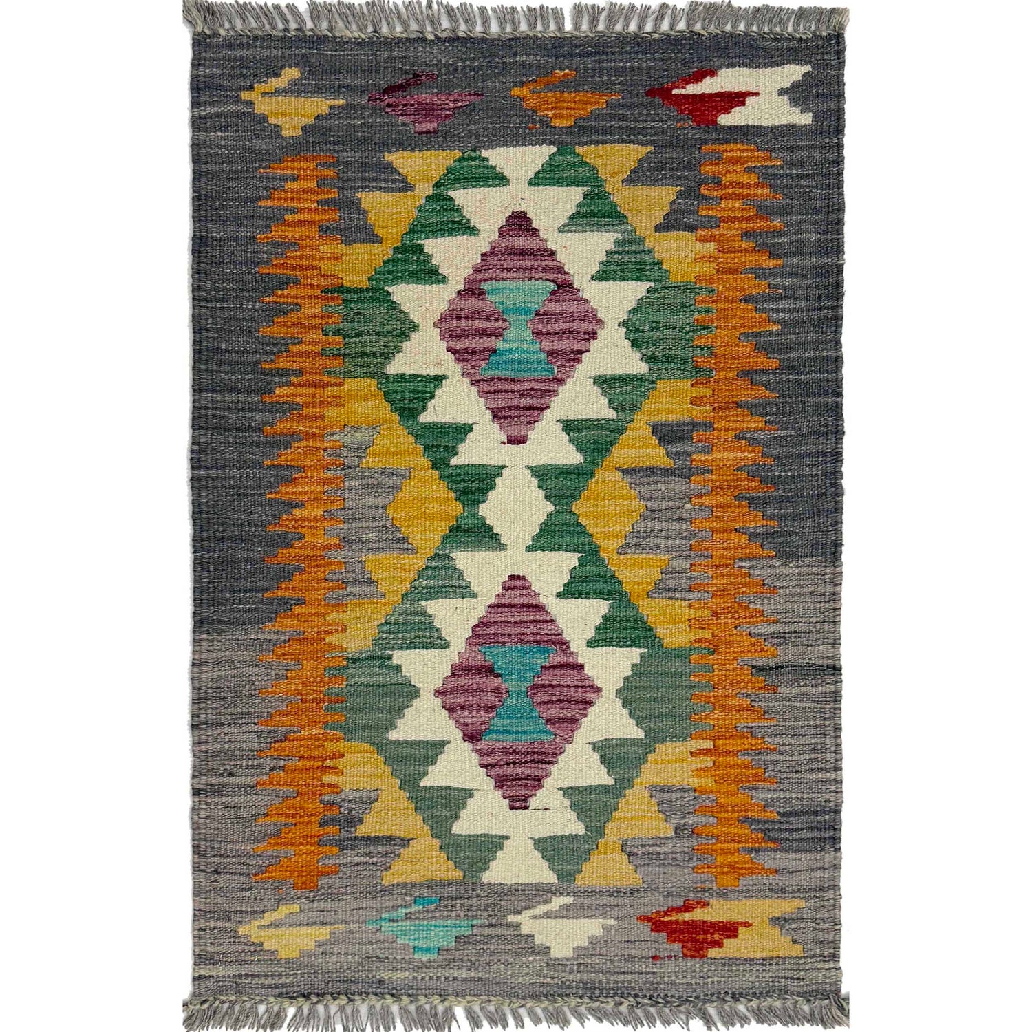 Small Size Chobi Kilim 2' 0" x 3' 0" ft / 62 x 92 cm - No. R38961