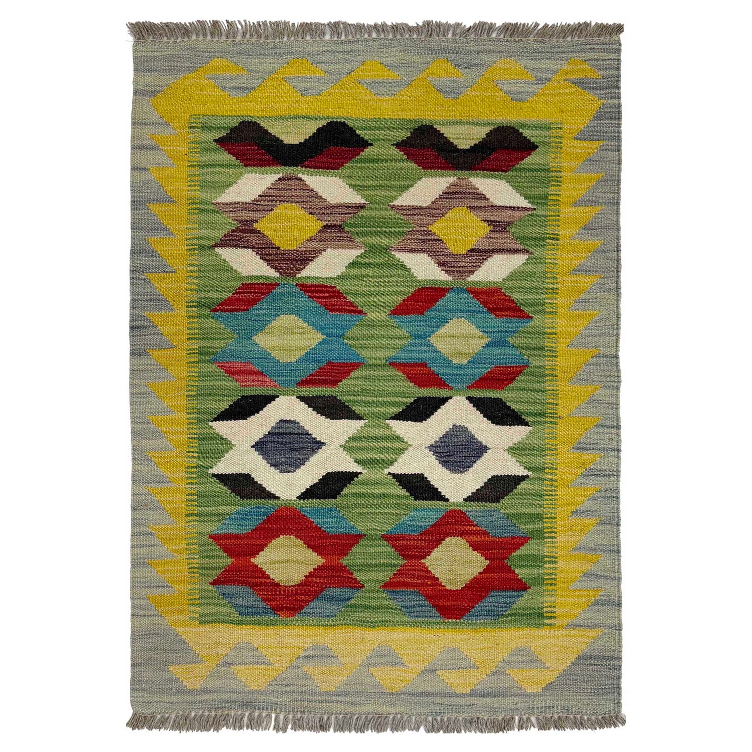 Hand Knotted Flatweave Kilim 2' 2" x 3' 1" ft / 66 x 95 cm - No. R38962