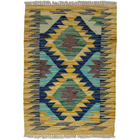 Handmade Vegetable Kelim 2' 0" x 2' 10" ft / 60 x 87 cm - No. R38968