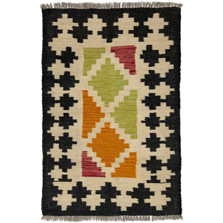Handmade Afghan Vegetable Kilim 2' 0" x 3' 1" ft / 60 x 93 cm - No. R38974