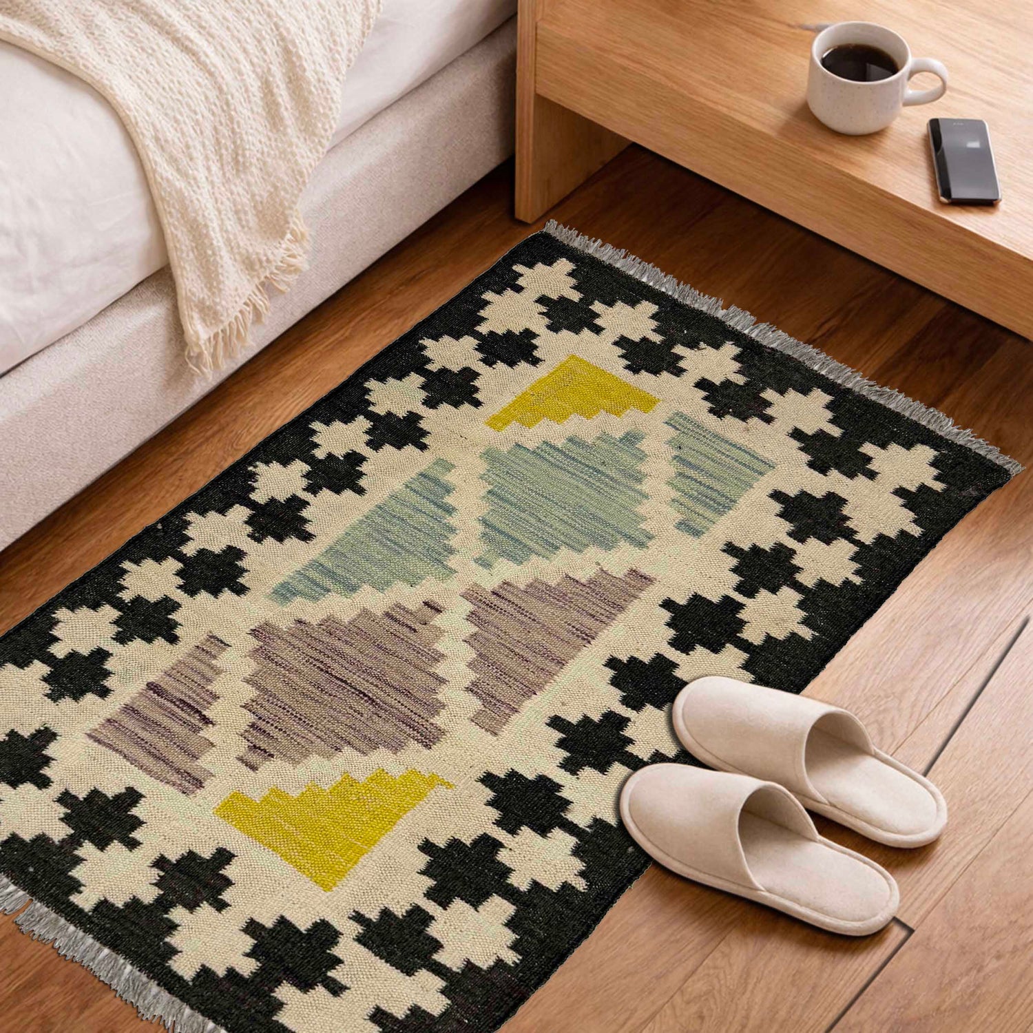 Hand Made Afghan Kilim 2' 0" x 3' 2" ft / 62 x 97 cm - No. R38975