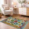 Hand Woven Wool Kelim 2' 7" x 4' 1" ft / 78 x 125 cm - No. R38977