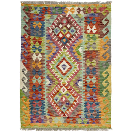 Handmade Vegetable Kilim 3' 5" x 4' 11" ft / 103 x 150 cm - No. R38979