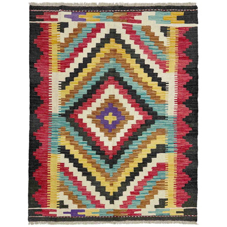Handmade Vegetable Kelim 3' 10" x 5' 1" ft / 116 x 155 cm - No. R38983