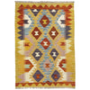 Handmade Turkish Design Wool Kilim 2' 10" x 4' 2" ft / 86 x 126 cm - No. R38987