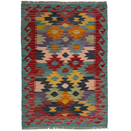 Hand Made Afghan Kilim 2' 7" x 4' 0" ft / 80 x 122 cm - No. R38994