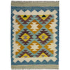 Multi Color ful Flat-Weave Wool Kilim 2' 10" x 3' 11" ft / 86 x 120 cm - No. R38997