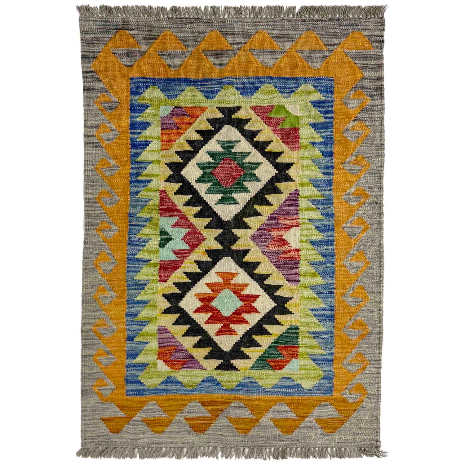 Handmade Vegetable Kelim 2' 7" x 3' 11" ft / 78 x 120 cm - No. R39000