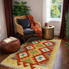 Handmade Turkish Design Wool Kilim 2' 8" x 4' 2" ft / 82 x 126 cm - No. R39003