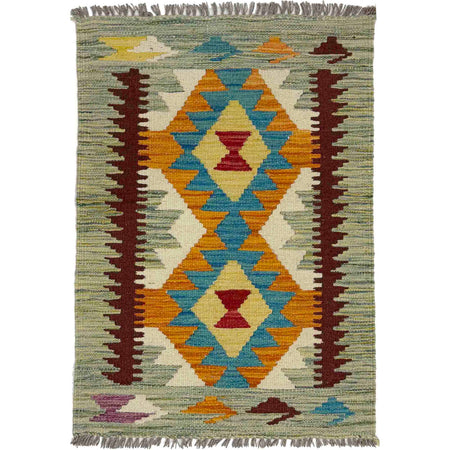 Handmade Vegetable Kelim 2' 0" x 3' 0" ft / 61 x 92 cm - No. R39009
