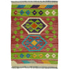 Handmade Turkish Design Wool Kilim 2' 1" x 3' 0" ft / 63 x 90 cm - No. R39013
