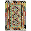 Handmade Turkish Design Wool Kilim 3' 4" x 4' 11" ft / 101 x 150 cm - No. R39026