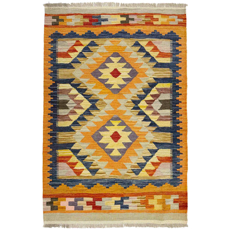 Small Size Chobi Kilim 3' 4" x 4' 10" ft / 102 x 148 cm - No. R39028