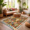 Hand Made Afghan Kilim 5' 1" x 6' 10" ft / 154 x 208 cm - No. R39030