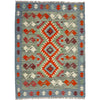 Hand Knotted Afghan Style Kilim 3' 9" x 5' 0" ft / 115 x 153 cm - No. R39033