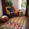 Handmade Afghan Vegetable Kilim 3' 3" x 4' 10" ft / 100 x 148 cm - No. R39034