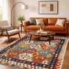 Handmade Vegetable Kelim 5' 0" x 6' 9" ft / 152 x 205 cm - No. R39037