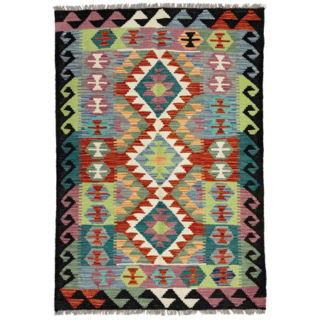 Hand Made Afghan Kilim 3' 1" x 5' 2" ft / 95 x 157 cm - No. R39038