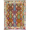 Handmade Turkish Design Wool Kilim 4' 11" x 6' 7" ft / 151 x 200 cm - No. R39050