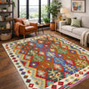 Handmade Turkish Design Wool Kilim 4' 11" x 6' 7" ft / 151 x 200 cm - No. R39050
