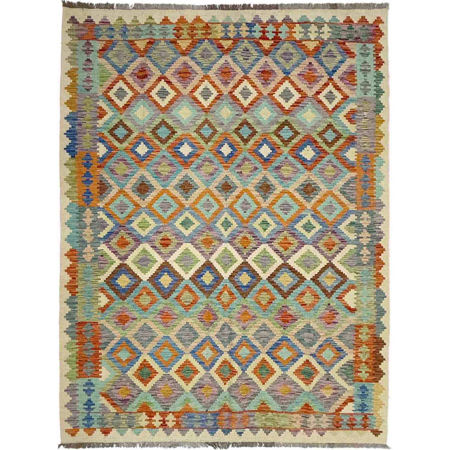 Medium Size Chobi Kilim 6' 0" x 8' 6" ft / 183 x 258 cm - No. R39063