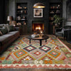 Handmade Afghan Vegetable Kilim 5' 1" x 7' 7" ft / 154 x 230 cm - No. R39065