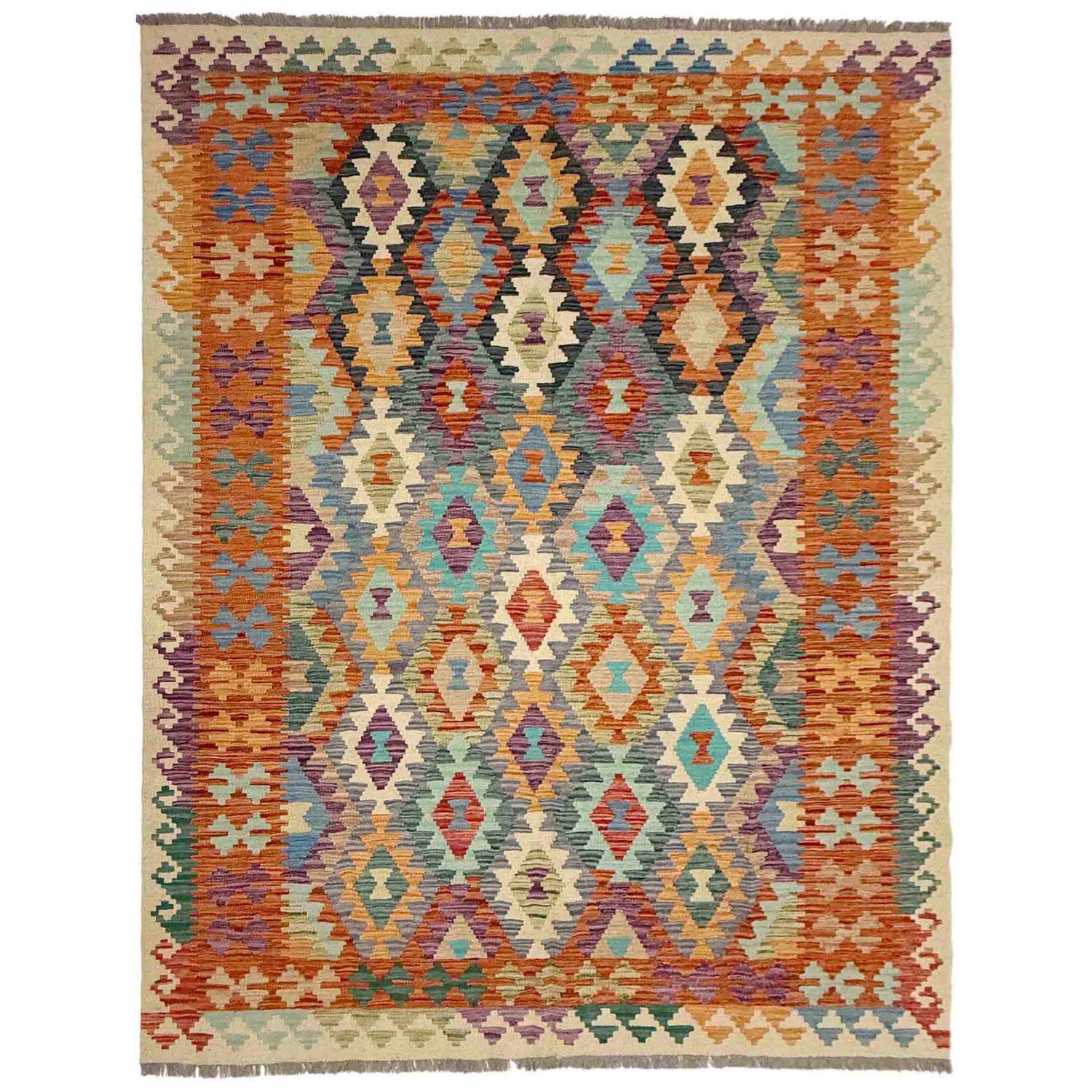 Handmade Vegetable Kilim 5' 10" x 8' 0" ft / 178 x 245 cm - No. R39069