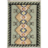 Handmade Turkish Design Wool Kilim 4' 1" x 6' 2" ft / 125 x 187 cm - No. R39076