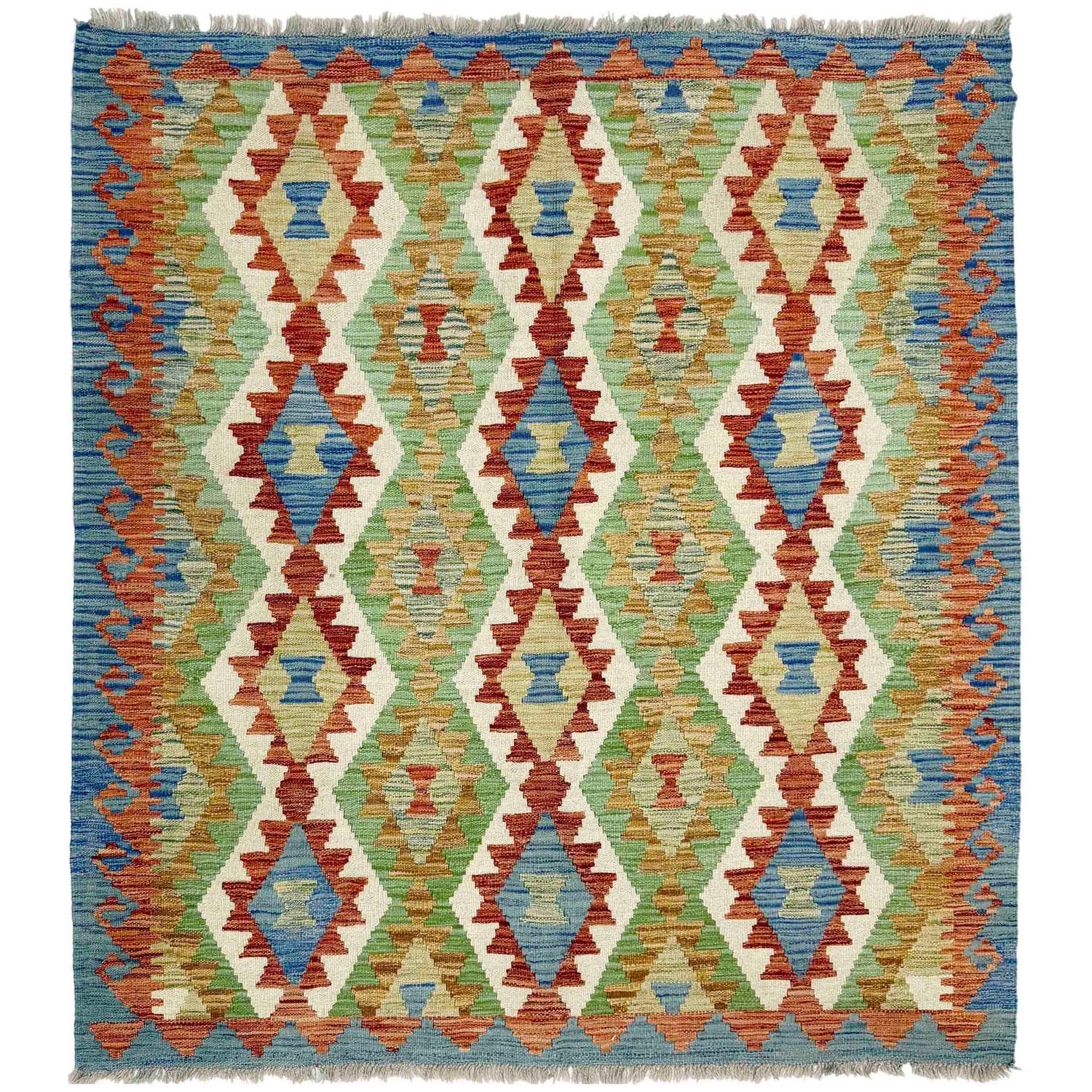 Medium Size Chobi Kilim 5' 0" x 5' 7" ft / 152 x 170 cm - No. R39077