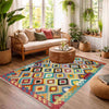 Hand Made Afghan Kilim 5' 3" x 6' 9" ft / 159 x 205 cm - No. R39083