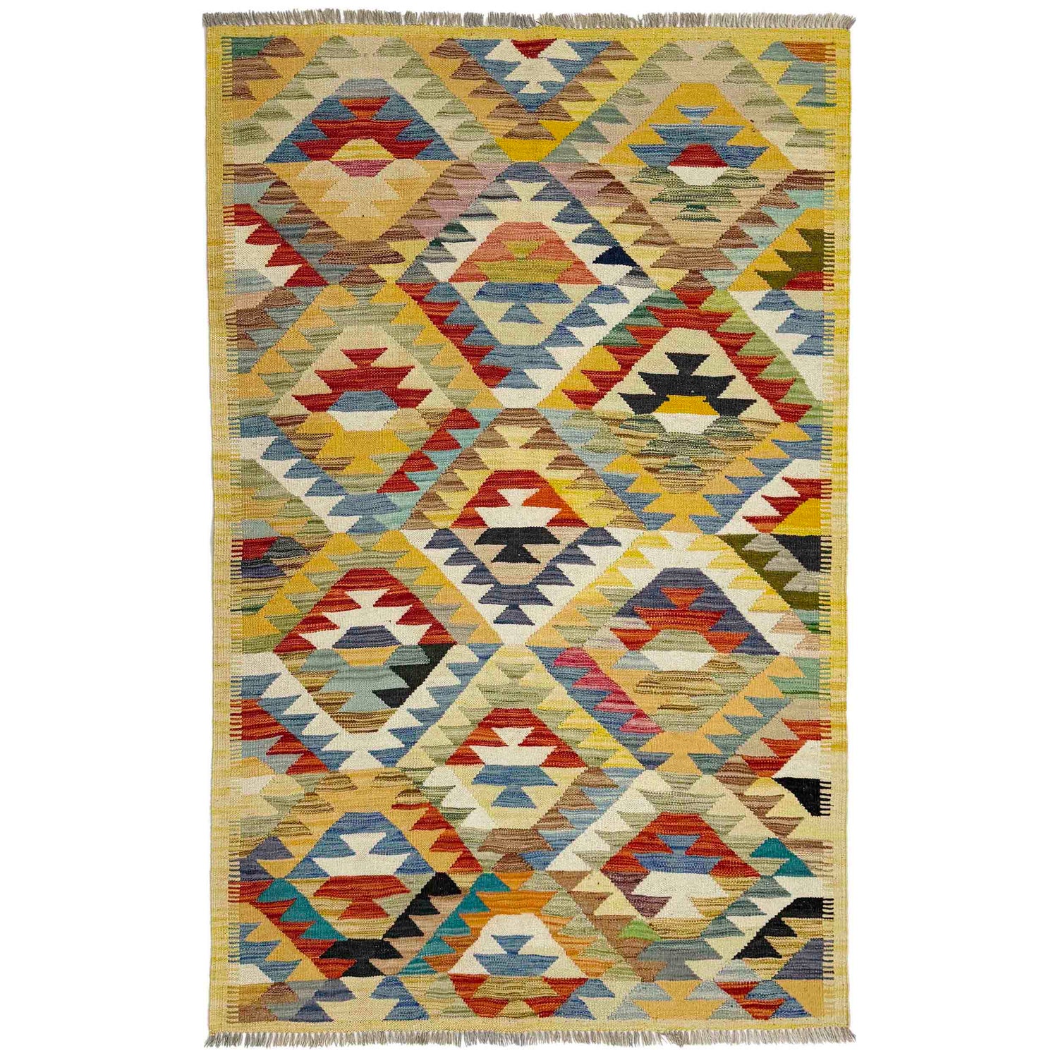 Small Size Chobi Kilim 3' 11" x 5' 9" ft / 119 x 176 cm - No. R39086