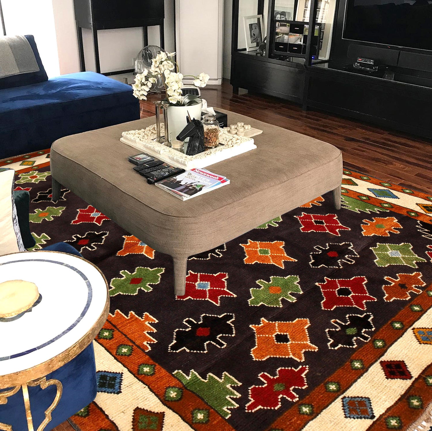 Hand Knotted Kohistani Carpet 5' 2" x 6' 4" ft / 158 x 193 cm - No. W12700