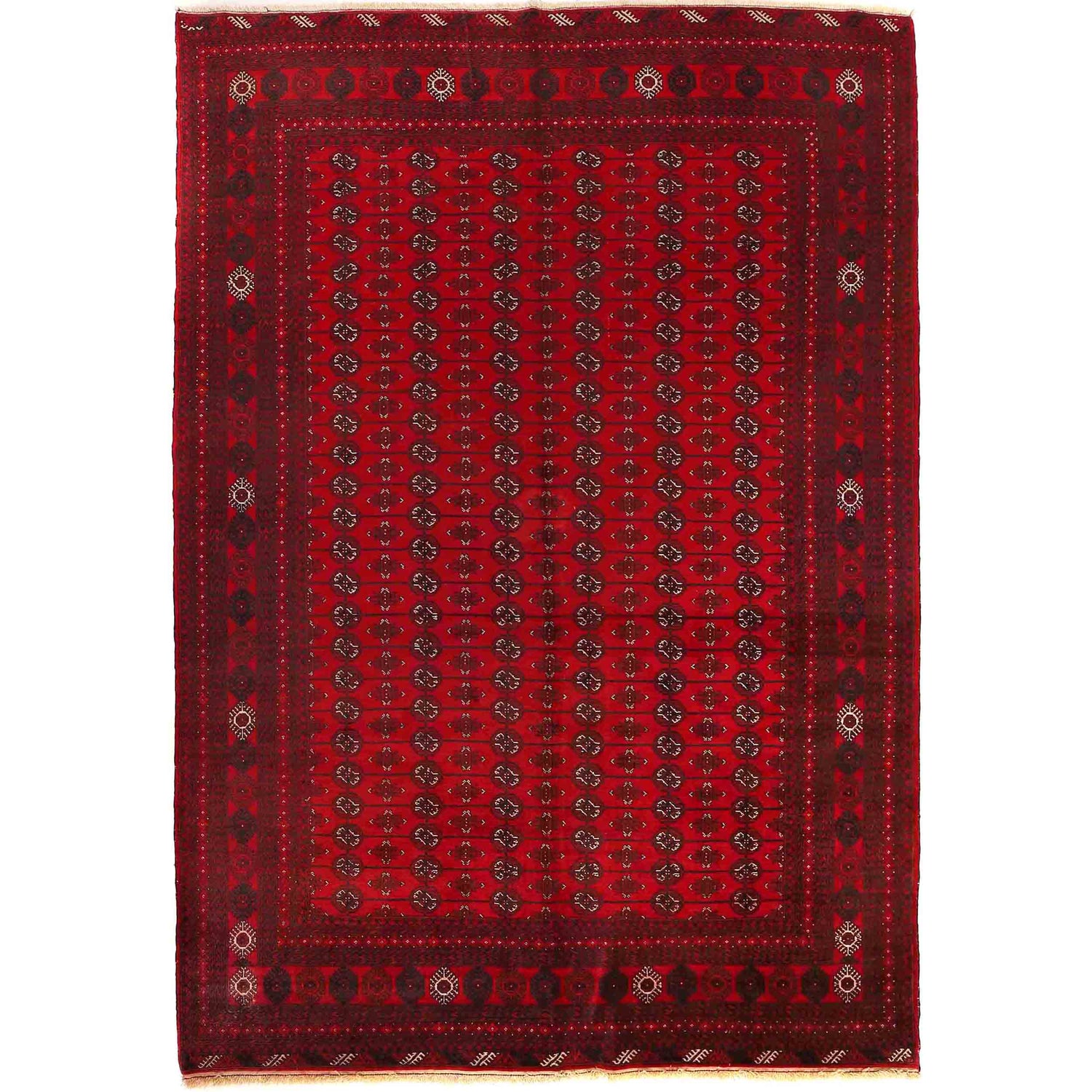 Oriental Bukhara Area Rug 6' 5" x 9' 5" ft / 195 x 288 cm - No. W13602