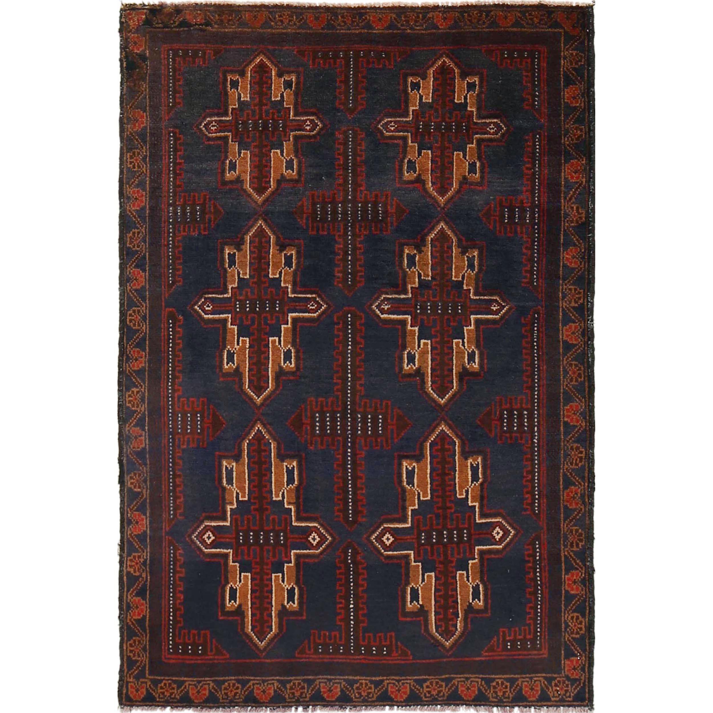 Baluch Small Size Rug 2' 9" x 4' 0" ft / 84 x 122 cm - No. W14948